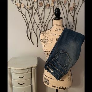 Express, stretch sz0 ankle length w/silver paint